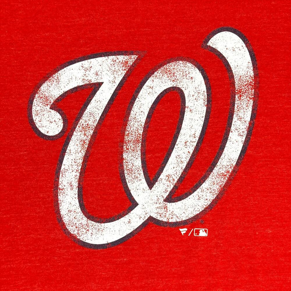 Washington‎ Nationals Fanatics Shirt Men's Large Red Vintage Retro MLB Baseball - Picture 2 of 6